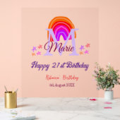 Joyeux 21e anniversaire rose ajouter nom monogramm (Mariage)