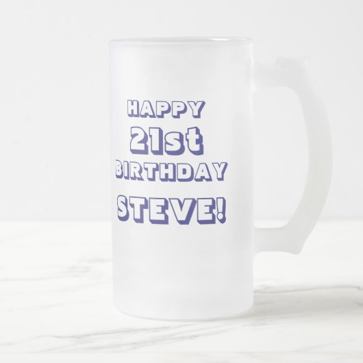 Joyeux 21ème tasse de bière givrée par (Droit)