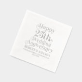 Joyeux 25e Anniversaire de Mariage Rétro Typograph (Gauche)