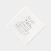 Joyeux 25e Anniversaire de Mariage Rétro Typograph (Droite)