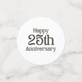 Joyeux 25e anniversaire Table Confetti (Petit recto)