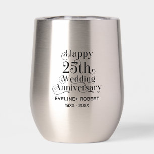 Joyeux 25ème anniversaire de Mariage Typographie n