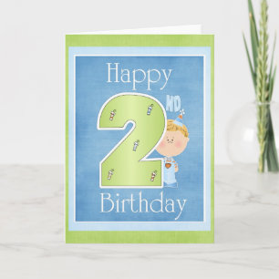 Joyeux 2e anniversaire Carte de voeux Design 1