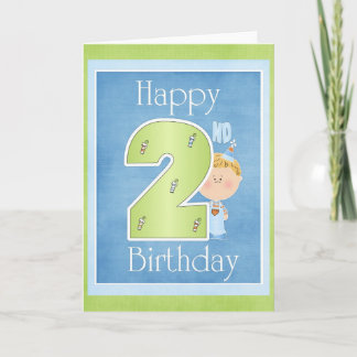 Joyeux 2e anniversaire Carte de voeux Design 1