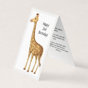 Joyeux 2e anniversaire - Carte pour enfants