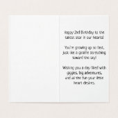 Joyeux 2e anniversaire - Carte pour enfants (Inside Unfolded)