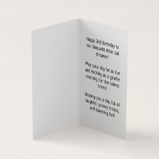 Joyeux 2e anniversaire - Carte pour enfants