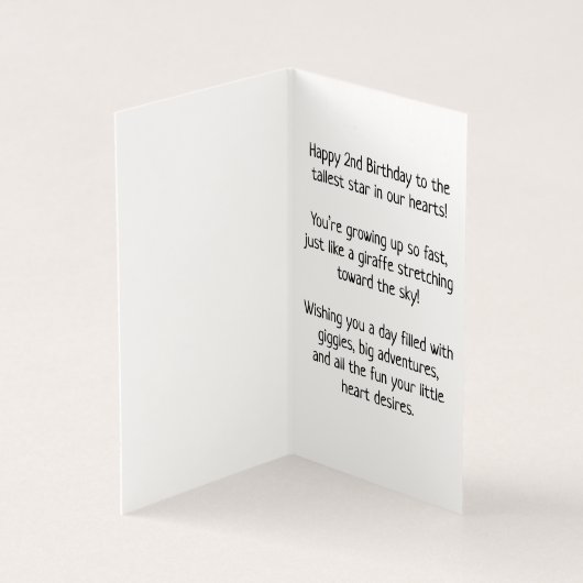 Joyeux 2e anniversaire - Carte pour enfants (Inside)