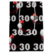Joyeux 30e anniversaire Ballons moyen cadeau sac (Dos)