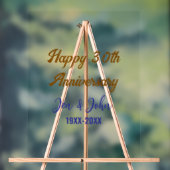 Joyeux 30e anniversaire de mariage royal bleu or s (Neutre)