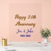 Joyeux 30e anniversaire de mariage royal bleu or s (Mariage)