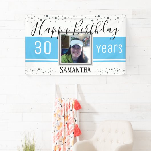 Joyeux 30e anniversaire Fun Bold Confetti bannière (En situation)