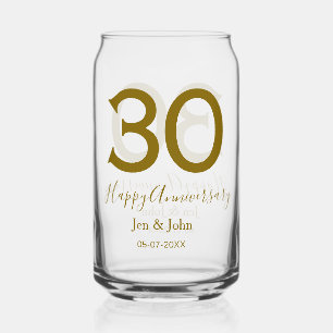 Joyeux 30e anniversaire nom date golden bold lette