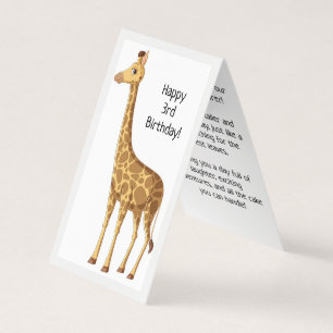 Joyeux 3e anniversaire - Carte pour enfants