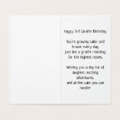 Joyeux 3e anniversaire - Carte pour enfants (Inside Unfolded)