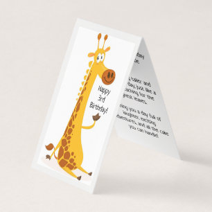 Joyeux 3e anniversaire - Carte pour enfants