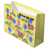 Joyeux 3e cadeau d'anniversaire Sac #3 Jaune clair (Devant Angle)