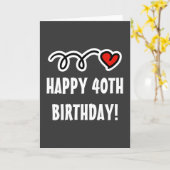 Joyeux 40e anniversaire - Carte de voeux mignonne (Fleur jaune)