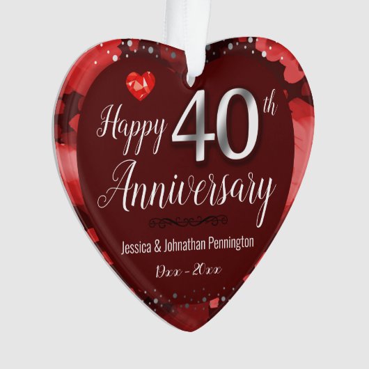 Joyeux 40e anniversaire de Mariage (devant)