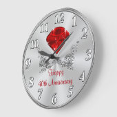 Joyeux 40e anniversaire Mariage Cadeaux HORLOGE (Angle)