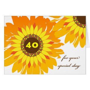 Joyeux 40e anniversaire, Sunflower Design