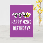 Joyeux 42e anniversaire - Carte de voeux (Fleur jaune)