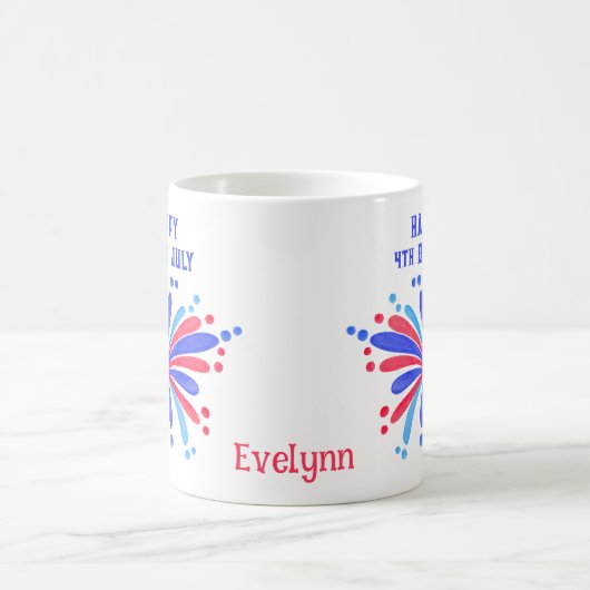 Joyeux 4 juillet café Mug (Centre)