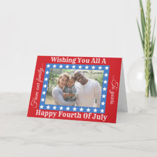 Joyeux 4 Juillet Carte photo De Famille