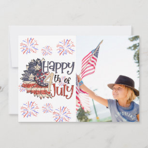 Joyeux 4 Juillet Carte Photo Personnalisée
