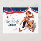 Joyeux 4 juillet. Cartes postales de conception à (Devant)