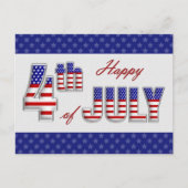 Joyeux 4 juillet. Cartes postales de conception pa (Devant)