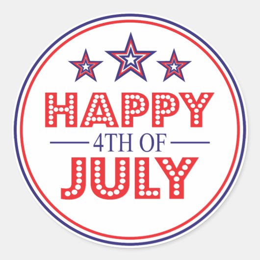 Joyeux 4 juillet Favoriser Stickers (Devant)