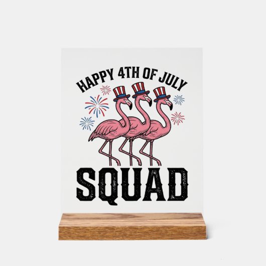 Joyeux 4 juillet Flamingo Squad Vector Design_1 (Recto)