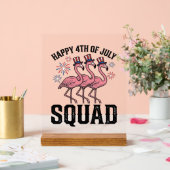 Joyeux 4 juillet Flamingo Squad Vector Design_1 (Mariage)
