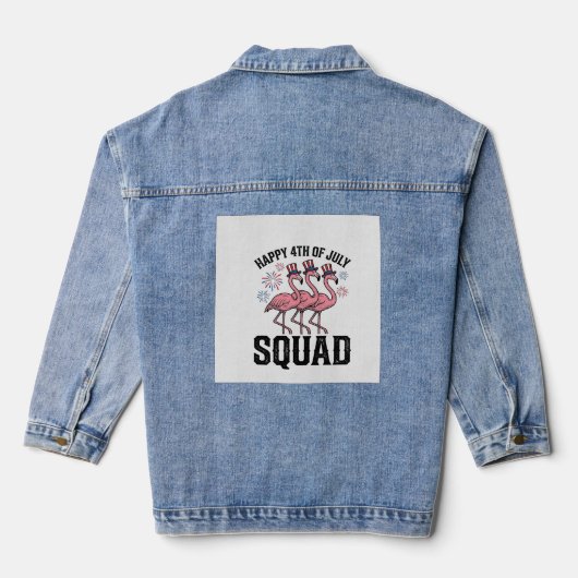 Joyeux 4 juillet Flamingo Squad Vector Design_1 (Verso)