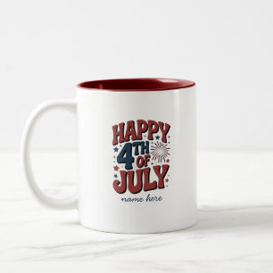 Joyeux 4 juillet gras de café patriotique Mug