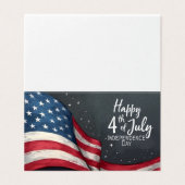 Joyeux 4 juillet Illustration d'art de drapeau vin (Outside Unfolded)