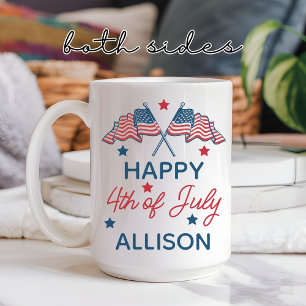 Joyeux 4 juillet Mug personnalisé pour collègue ou