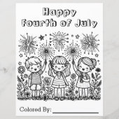 Joyeux 4 juillet | Page Couleur (Devant)