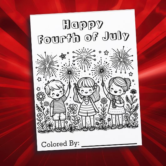 Joyeux 4 juillet | Page Couleur