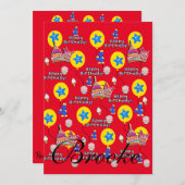 Joyeux 4e anniversaire Invitation Anniversaire #4 (Devant / Derrière)