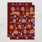 Joyeux 4e anniversaire Invitation Anniversaire #4 (Devant / Derrière)