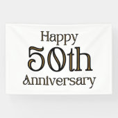 Joyeux 50e anniversaire 4x6 bannière vinyle (Horizontal)