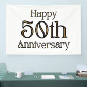 Joyeux 50e anniversaire 4x6 bannière vinyle (Salon professionnel)