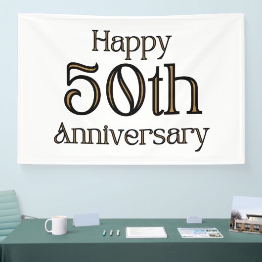 Joyeux 50e anniversaire 4x6 bannière vinyle (Salon professionnel)