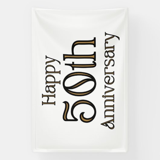 Joyeux 50e anniversaire 4x6 bannière vinyle (Verticale)