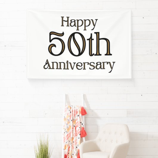 Joyeux 50e anniversaire 4x6 bannière vinyle (Insitu)