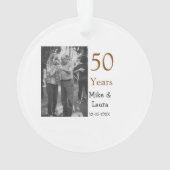 Joyeux 50e anniversaire ajouter nom du couple date (dos)