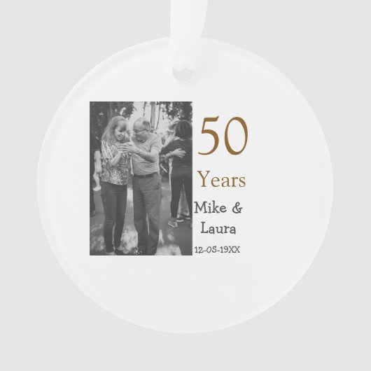 Joyeux 50e anniversaire ajouter nom du couple date (devant)