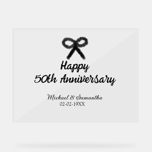 Joyeux 50e anniversaire ajouter nom du couple date (Recto)